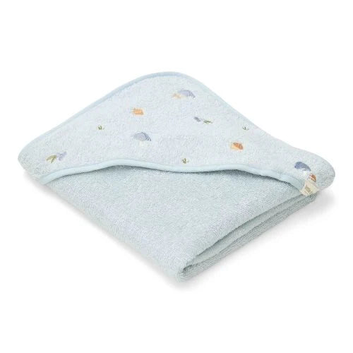 Peshqir me kapuç i qëndisur 100x100 - Blu