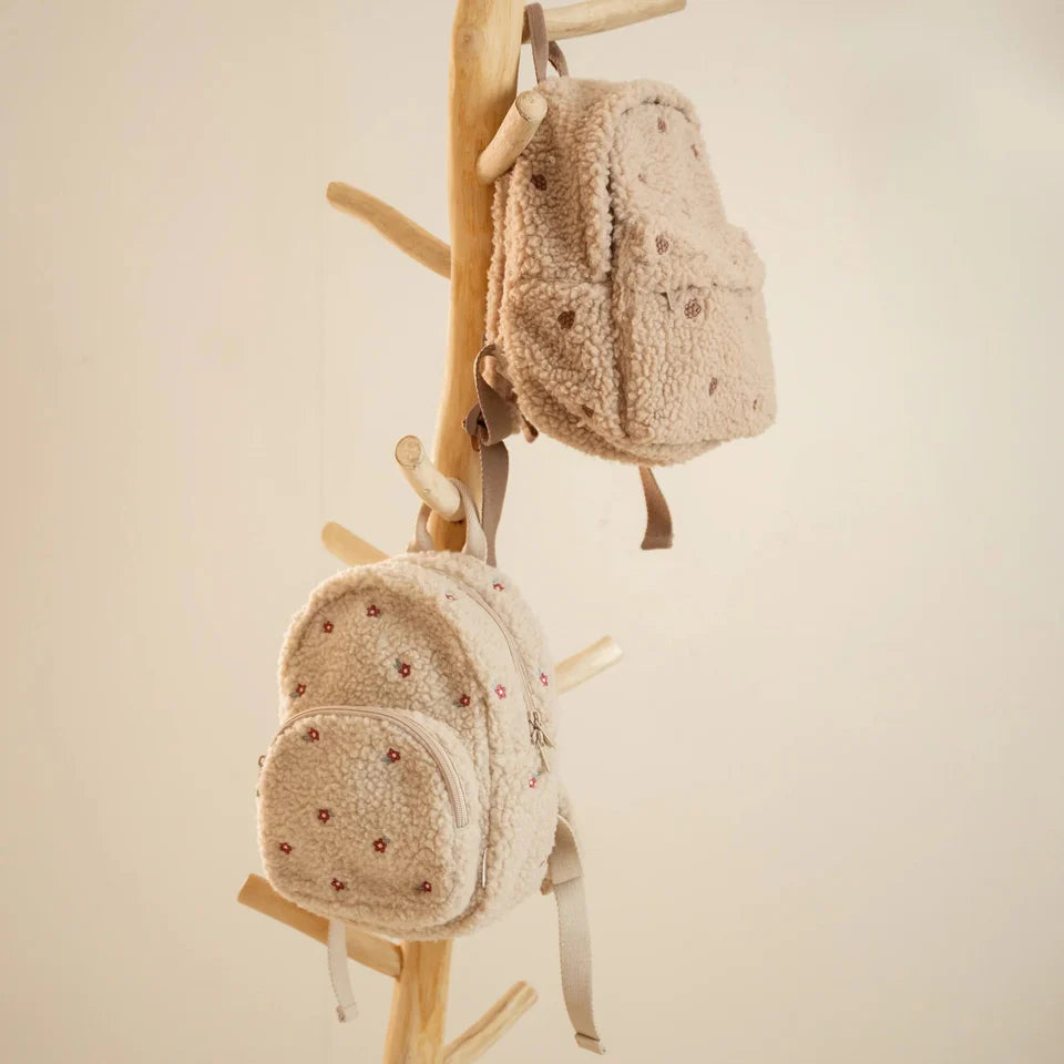 Çantë shpine teddy ngjyrë taupe