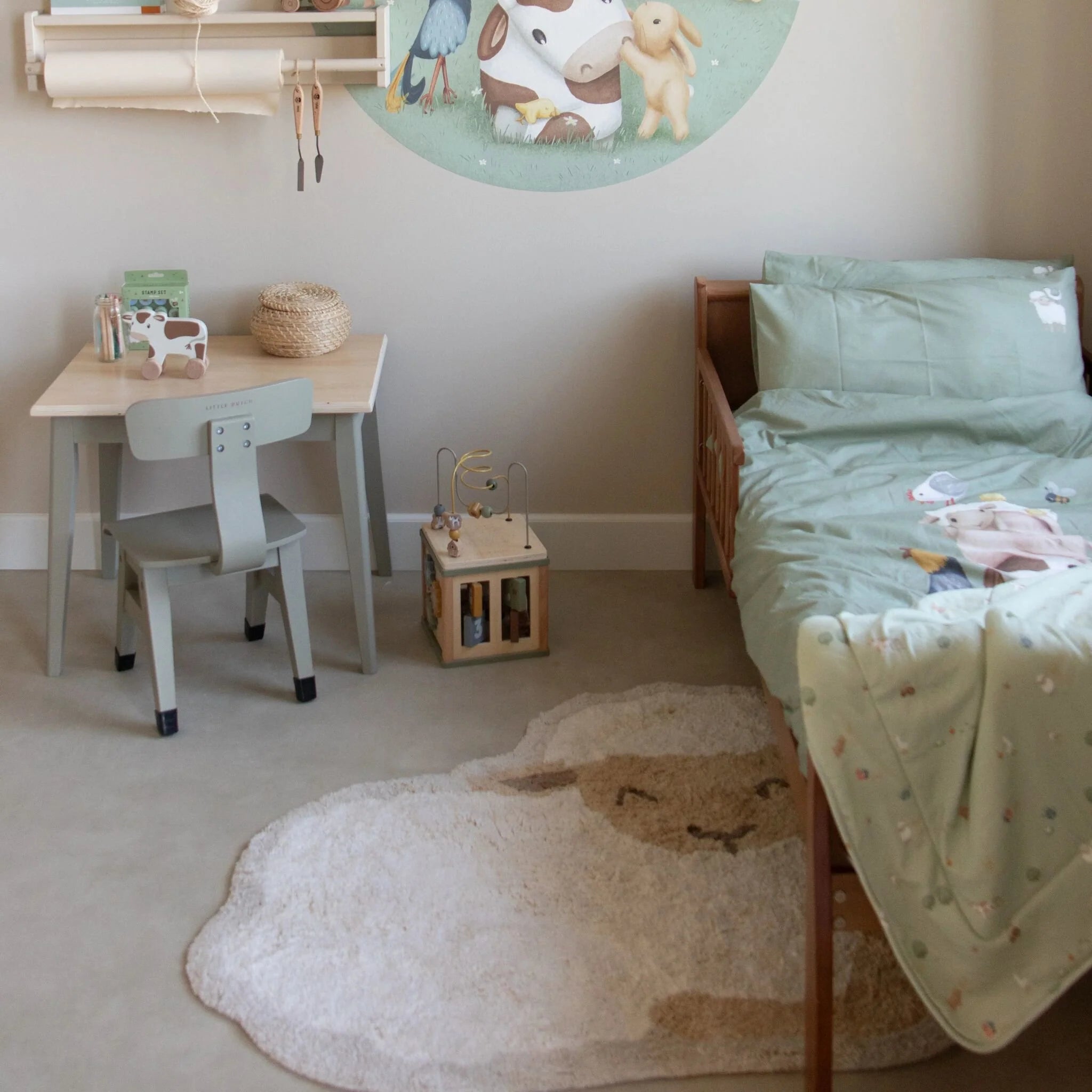 Tapet loje Little Farm 100x80